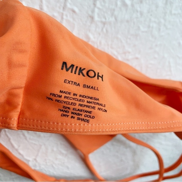 Mikoh Queensland Cross Shoulder Bikini Top Orange XS NWT - Picture 6 of 6